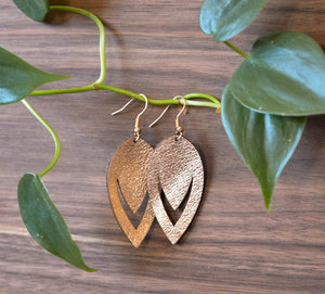 Single V Teardrop Earring
